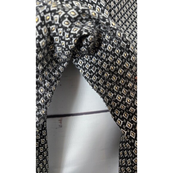 Attyre Womens Pants Size 16W Black Gold Diamond Print Pull On Ankle Length Plus - Picture 6 of 9